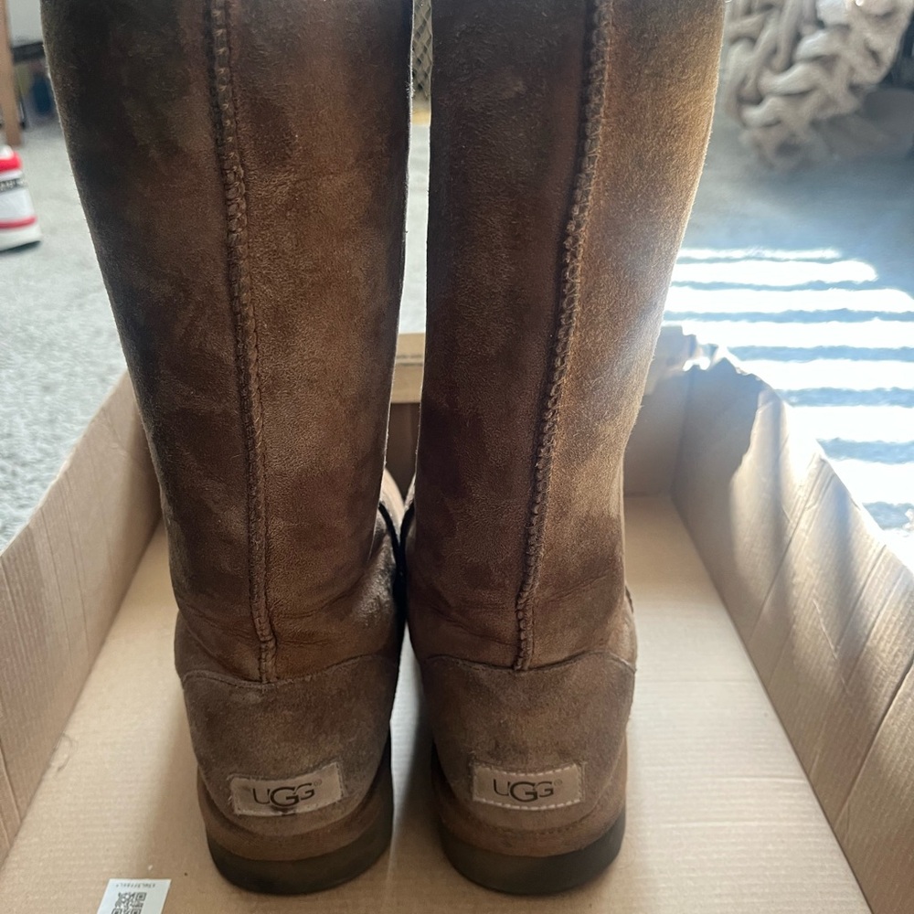 UGG Chestnut Suede Tall Boots